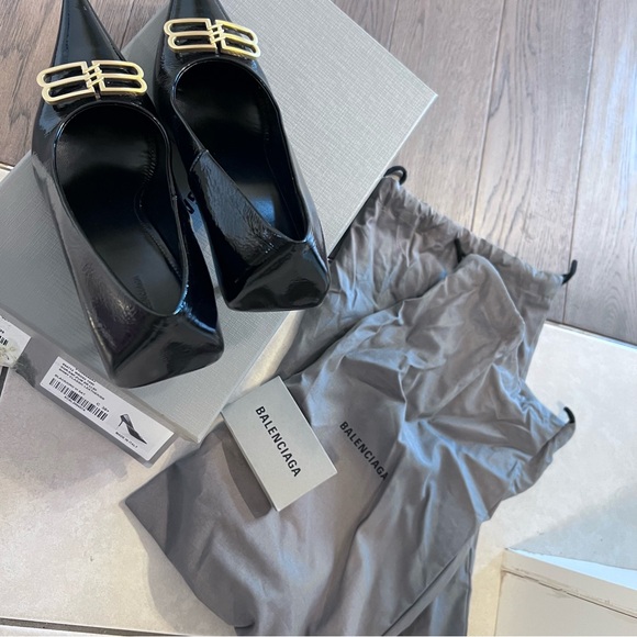 Brand New Balenciaga US 8.5 Square Knife BB 80mm Pumps - Picture 4 of 8